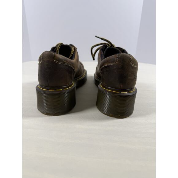 Y2K Dr Martens Chunky Oxford Shoes Brown Leather KEANIWomens Size US 9 UK 7 NEW - Picture 3 of 10